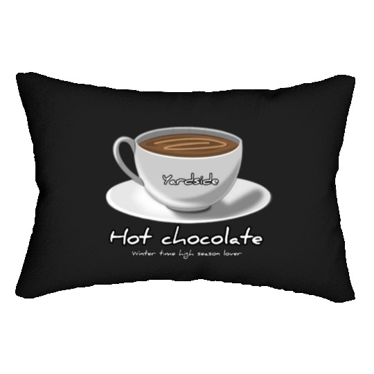 Drink Hot chocolate good winter Yardside font Lumbar Pillows