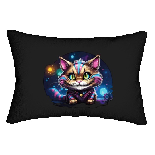 Fantasy Cheshire Cat Smile, Alice in Wonderland Lumbar Pillows