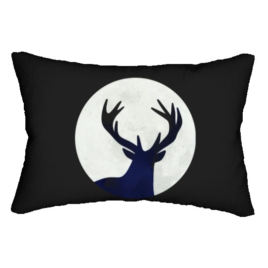 Deer and Moon Deer Hunter Gift Lumbar Pillows
