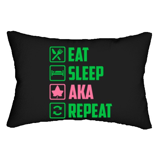 Eat Sleep AKA Repeat Alpha Kappa Alpha Womens Gift Lumbar Pillows