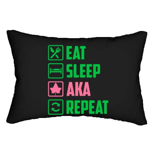 Eat Sleep AKA Repeat Alpha Kappa Alpha Womens Gift Lumbar Pillows