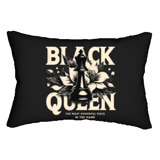 Black Queen The Most Powerful Chess African USA Lumbar Pillows