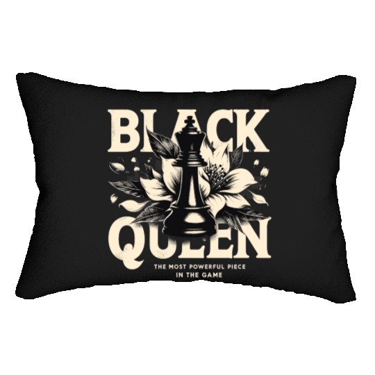 Black Queen The Most Powerful Chess African USA Lumbar Pillows