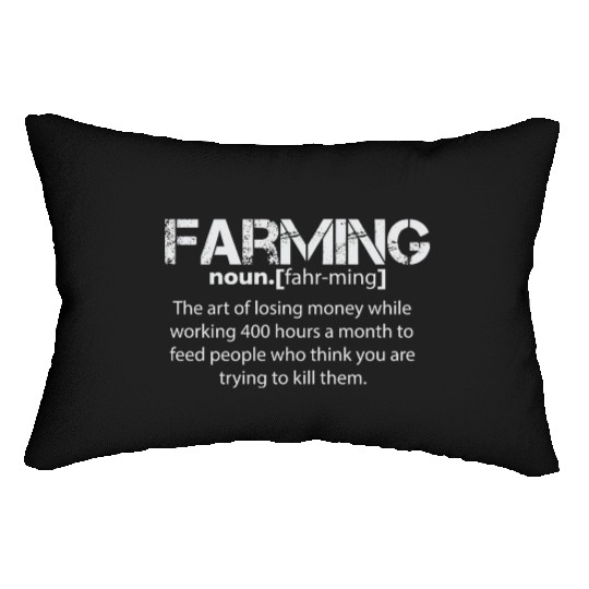 Farming Definition Noun Gift Lumbar Pillows