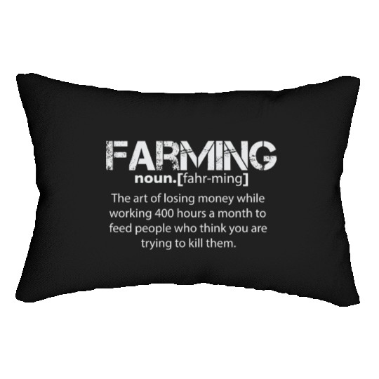 Farming Definition Noun Gift Lumbar Pillows