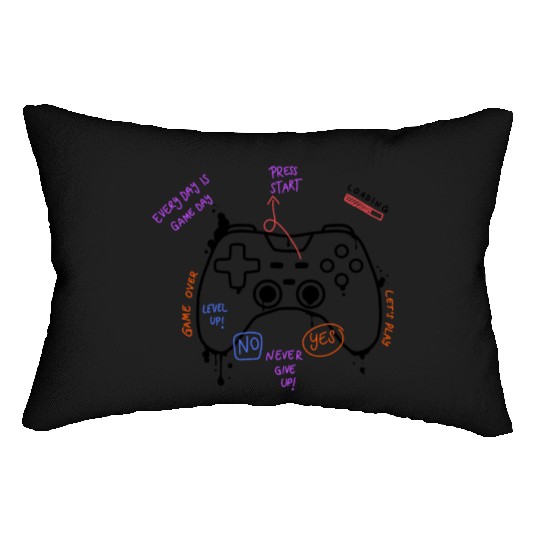 PlayStation Remote controller Black Lumbar Pillows
