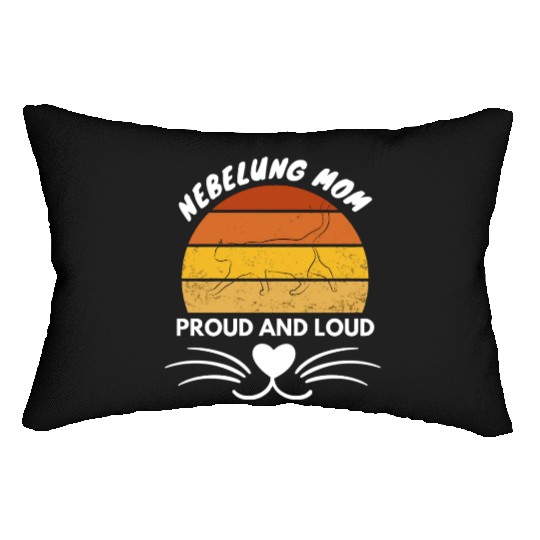 Nebelung Mom, Proud and Loud .. cat mom Lumbar Pillows