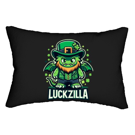 Luckzilla St. Paddy's Day Dragon Lumbar Pillows