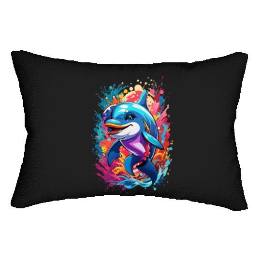 Song of the Sea (if the dolphin is vocalizing) Lumbar Pillows