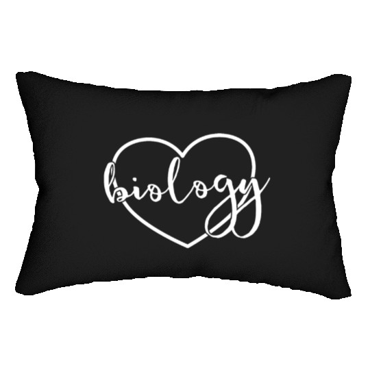 Biology Heart Back To School Biology Teacher Lumbar Pillows