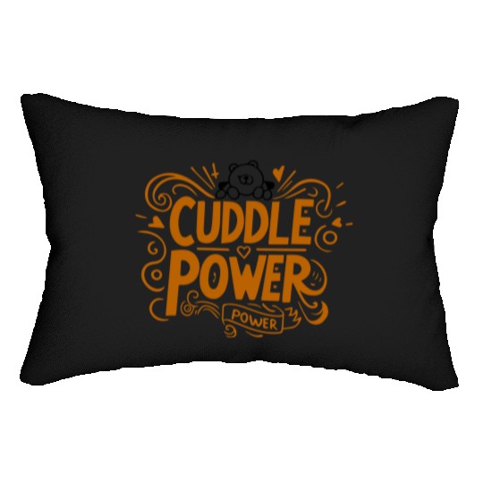 Typography Lumbar Pillows Design Cuddle Power