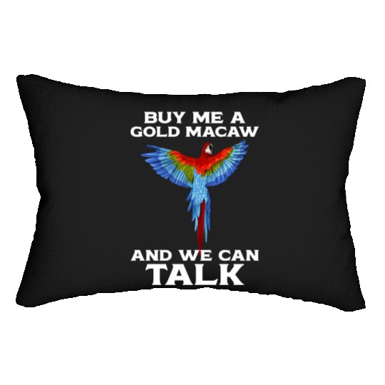 Blue Gold Macaw Ornithologist Enthusiast Gift Lumbar Pillows