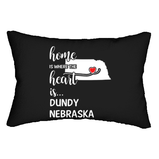Dundy County Nebraska Is Where My Heart Is Gift Lumbar Pillows