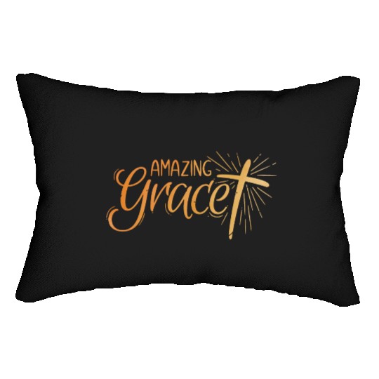 Amazing Grace Lettering Lumbar Pillows