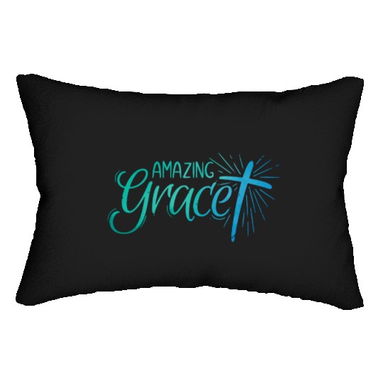 Amazing Grace Lettering Lumbar Pillows