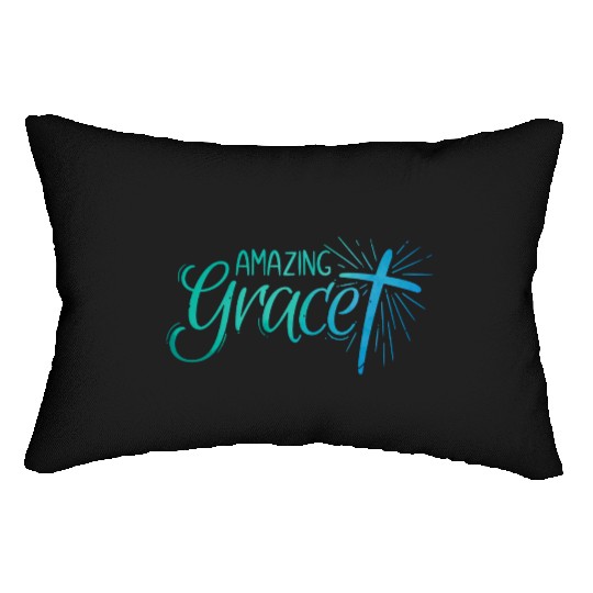 Amazing Grace Lettering Lumbar Pillows