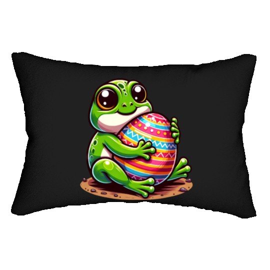 Easter Frog: Loving Embrace Lumbar Pillows