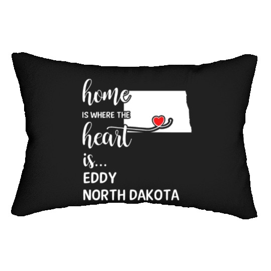 Eddy County North Dakota Is Where My Heart Is Gift Lumbar Pillows