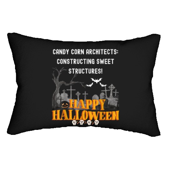 Candy Corn Architects Constructing Sweet Struct Lumbar Pillows