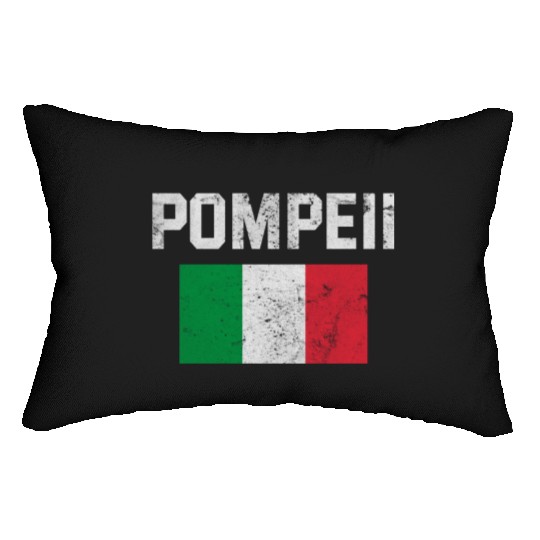 Pompeii Flag Italy Geology Lumbar Pillows
