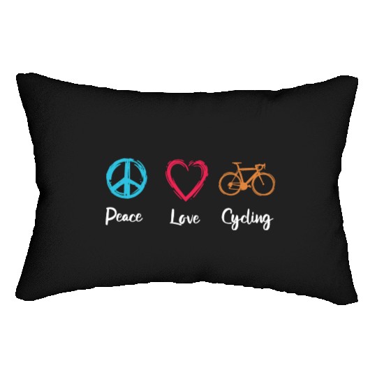 Peace Love Cycling Lumbar Pillows