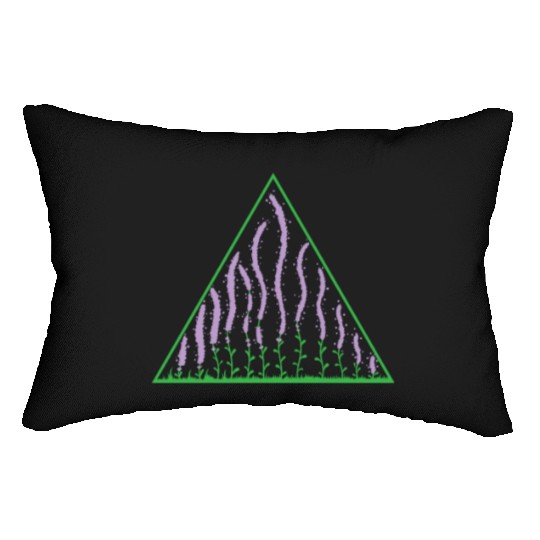 Lavender in a Triangle Plant Garden Fragrance Lumbar Pillows