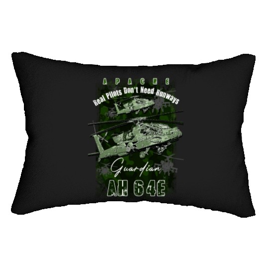 AH64 Apache Us Air Force attack helicopter with c Lumbar Pillows
