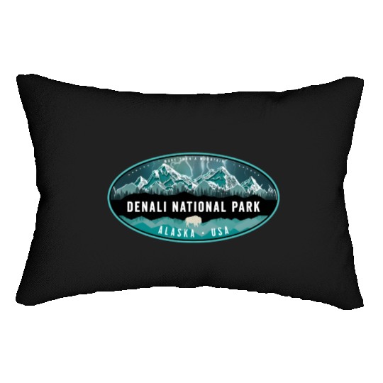 Denali National Park Alaska Hiking Camg Lumbar Pillows