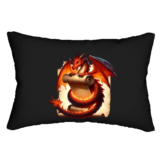 Fantasy Creature Papyrus Scroll Dungeon Dragon Lumbar Pillows
