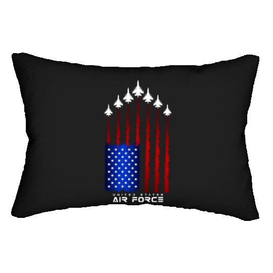 Air Force US Veterans 4th of July Lumbar Pillows American