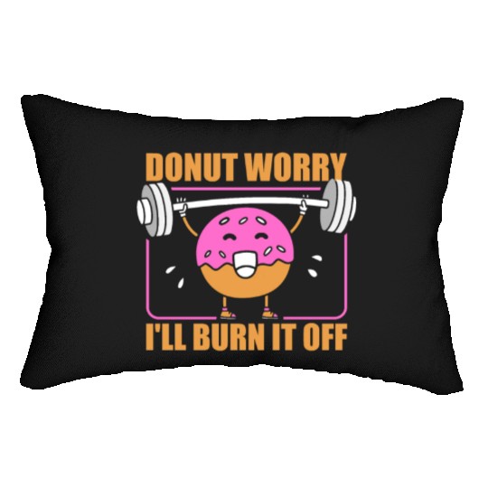 Fitness Donut Funny Donut Gym Lumbar Pillows