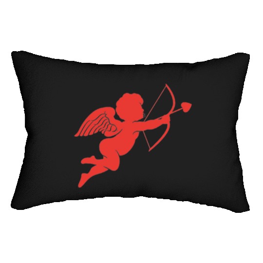 A cupid angel with a bow and arrow Lumbar Pillows