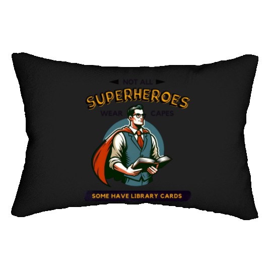 Superhero Librarian - Library Card Lumbar Pillows