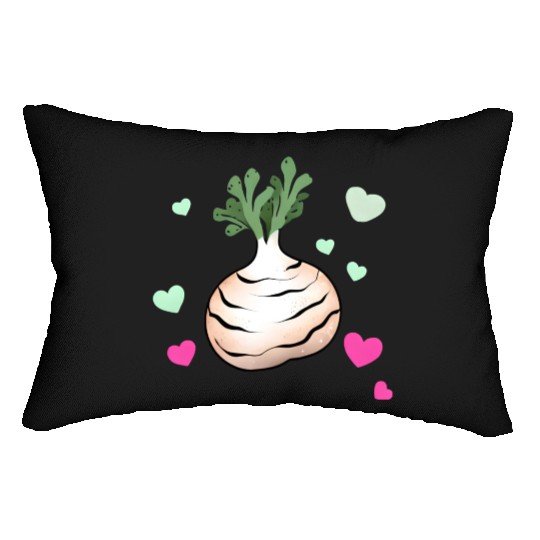 Turnip Love Valentine's Day Hearts Lumbar Pillows