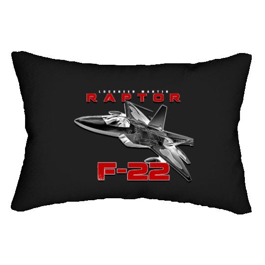 F-22 Raptor Fighterjet Us Air Force Warbird Lumbar Pillows