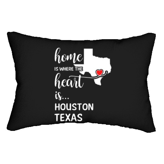 Houston County Texas Is Where My Heart Is Gift Lumbar Pillows