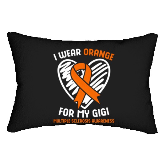 I Wear Orange For My Gigi Multiple Sclerosis Aware Lumbar Pillows