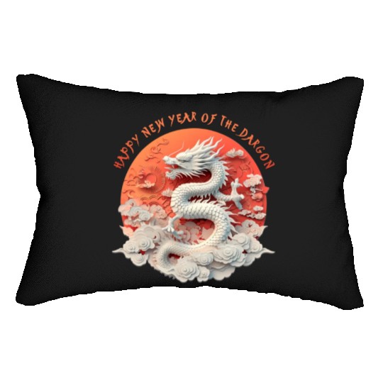 Fantasy Dragon: Happy New Year of the Dragon! Lumbar Pillows