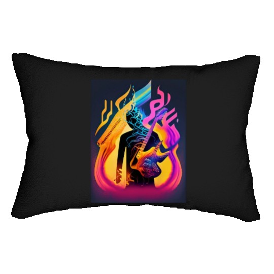Dance Through Spectrum Immerse in Color and sound Lumbar Pillows