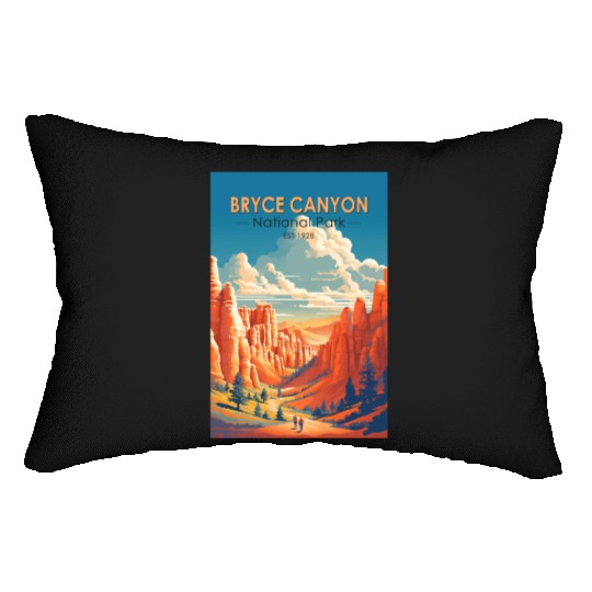 Bryce Canyon National Park Travel Art Vintage Lumbar Pillows