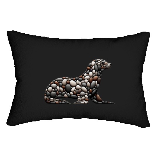 Pebble Seal Silhouette Lumbar Pillows