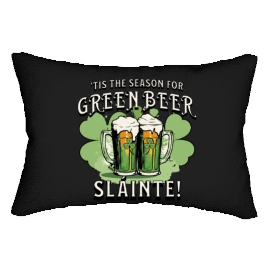St Pat's Design This is the Season for Green Beer Lumbar Pillows