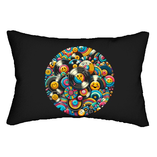 Vinyl Records LP Collector Record Lover Audiophile Lumbar Pillows
