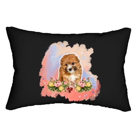 yorkie poo Lumbar Pillows