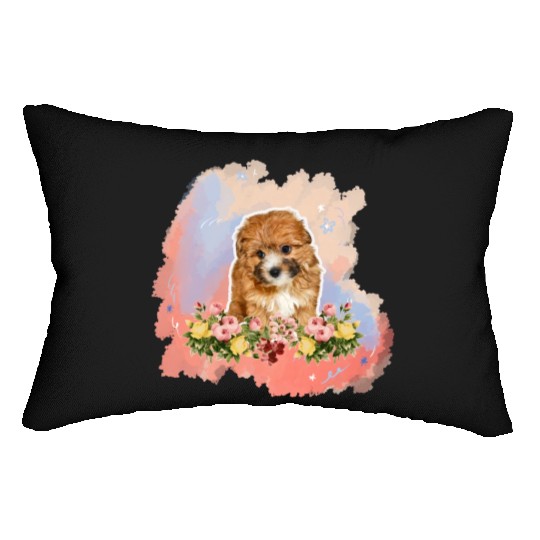 yorkie poo Lumbar Pillows