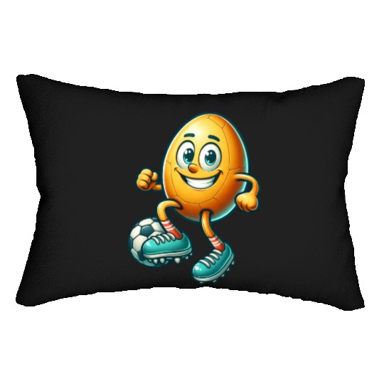 Easter egg football design, footballer Easter Lumbar Pillows