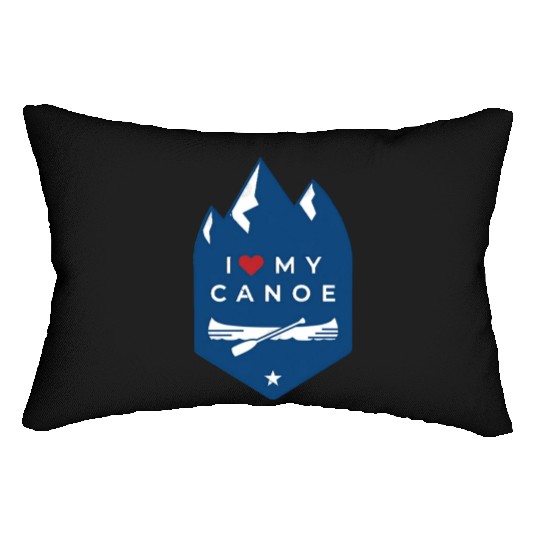 I Love My Canoe Lumbar Pillows