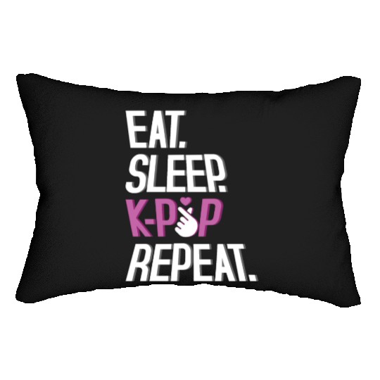 Eat Sleep K-Pop Repeat Korean Music K-Pop Lumbar Pillows