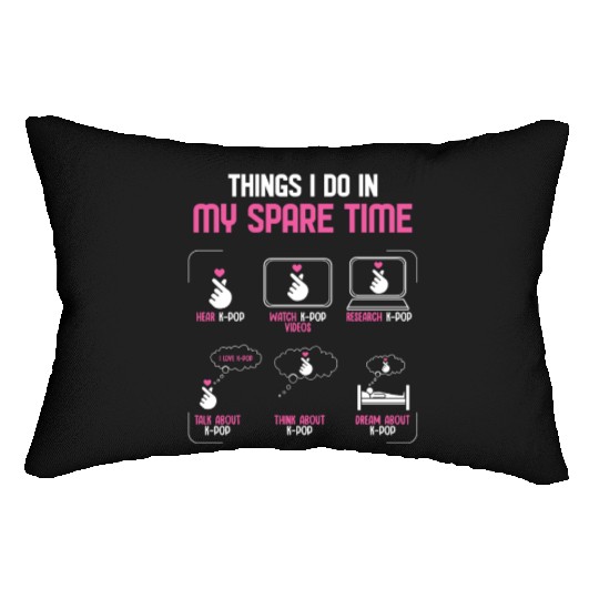Things I Do In My Spare Time K-Pop K-Drama Korean Lumbar Pillows