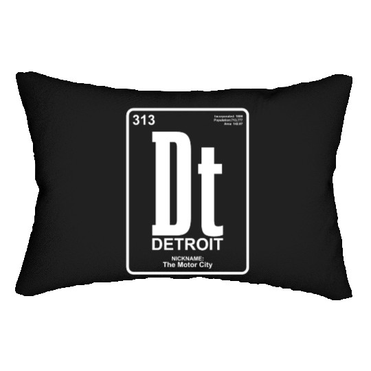 Detroit Michigan Motor City USA Lumbar Pillows